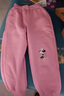 迪士尼（DISNEY）童装儿童男女童加绒加厚长裤针织运动束脚裤子23冬DB341ME18粉110 实拍图