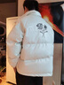 云自闲美式潮牌PU皮棉服男外套男冬季加厚棉衣宽松羽面包绒服男士棉袄 白色2311 XL （推荐体重130-150斤） 实拍图