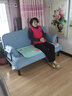 闻敏轩折叠沙发床两用小户型单人多功能午休床沙发椅 浅蓝色+送货上门 150*190cm【带三个抱枕】 实拍图