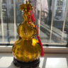 铜一家 铜葫芦摆件大号玄关葫芦摆件百福葫芦黄铜葫芦客厅装饰 4#百福葫芦高31cm(黄色)配木座 实拍图