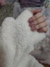 FANSILANEN范思蓝恩 新款短款宽松羽绒服女冬季仿羊羔毛颗粒绒外套214068 米白色 M 实拍图