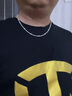 夏豹 999男士六角圆珠项链时尚霸气粗款白银子足银饰生日礼物送男友 4毫米45厘米 约13克 实拍图