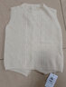 子牧棉麻秋装 女韩版百搭针织背心宽松显瘦无袖坎肩马甲3718 白色 均码 (建议95-130) 实拍图