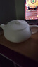 金镶玉白瓷茶壶 中国白羊脂玉瓷素烧带茶滤石瓢壶功夫茶具喝茶泡茶壶 羊脂玉瓷素烧石瓢壶新款150ml 实拍图