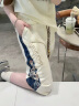 余帅（YU SHUAI）新中式七分裤男士宽松夏季薄款刺绣裤子国潮2024新款运动过膝短裤 米白色 XL（125-135斤） 晒单实拍图