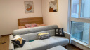 全友家居现代北欧简约布艺沙发三人位小户型可折叠两用沙发床102265 米白|布艺沙发(三人位+脚凳) 实拍图