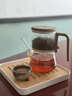 唯成飘逸杯无内胆泡茶壶耐高温茶水分离泡茶器磁吸一体式全玻璃壶 P760橡胶木色（赠4杯） 760ml 实拍图