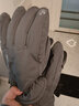 361°手套男冬季麂皮绒全指加绒加厚保暖骑车防风防寒触屏户外女骑行装 保暖手套-时尚灰 实拍图