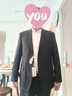 报喜鸟西服套装男装【张若昀明星同款/人生第一套】上班职业男西装套装 黑色-A款 52 B(185/108) /请备注腰围或裤子 实拍图