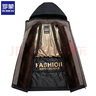 罗蒙（ROMON）棉服男中长款冬季加绒厚棉衣外套中老年男士羽保暖绒服饰棉袄冬装 875黑色加绒 5XL (建议体重180-195斤) 实拍图