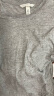H&M女装T恤2024春季新品简约休闲时尚圆领短袖上衣内搭0963662 混浅灰色097 155/80 实拍图