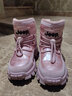 JEEP吉普儿童雪地靴冬季加绒加厚大棉棉鞋女童秋冬马丁靴 粉色37 实拍图