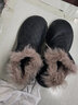 百丽踏雪地靴2025女士新款冬季加绒加厚保暖厚底防水防滑松糕棉鞋女 黑色加绒 37 实拍图