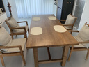 木洛华日式全实木餐桌白蜡木原木北欧长方形大板桌餐书桌一体客厅工作台 1.6米实木餐桌+4张西雅图椅子 实拍图