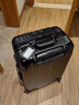 EAZZ【一体铝框｜退换免费】行李箱铝镁合金拉杆箱旅行箱登机密码皮箱 高端 铝框一黑色 20英寸 登机箱 简约商务手提箱 实拍图