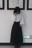 梵奥格（FANAOGE）新款连衣裙女装2025年秋冬季法式轻熟高级感职业衬衫两件套套装裙 白色衬衣+黑色裙子 XL 【建议115-125斤】 实拍图