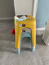 禧天龙塑料凳子家用客厅加厚矮凳北欧简约商用椅子餐厅凳石青D-2132 实拍图