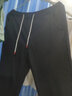 GLM加绒牛仔裤男冬季潮流抽绳裤子男百搭美式宽松休闲裤黑色加绒L 实拍图