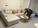 卡米盾 沙发床两用贵妃转角小户型客厅多功能可折叠储物科技布沙发 3.2米乳胶款双+单+贵+脚踏 下单备注颜色 实拍图
