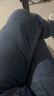真维斯（Jeanswest）王一博代言牛仔裤男秋冬新款天丝舒适修身直筒高端潮牌休闲裤子男 蓝色【加绒保暖】 32 码(2尺5) 【建议130-140斤】 实拍图