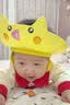 琦童 RARE BABY婴儿洗头神器洗头帽儿童宝宝洗头帽浴帽护耳可调节儿童洗头挡水帽 小猪洗头帽-奶昔黄 实拍图