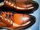 奥康（Aokang）（Aokang）英伦风布洛克雕花皮鞋商务正装鞋新郎婚鞋棕38码 实拍图