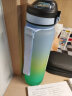 康知缘（KANGZYUAN）Tritan塑料水杯大容量杯子男女户外运动健身水瓶学生便携军训壶 阿尔卑斯绿-升级款 1000ml 实拍图