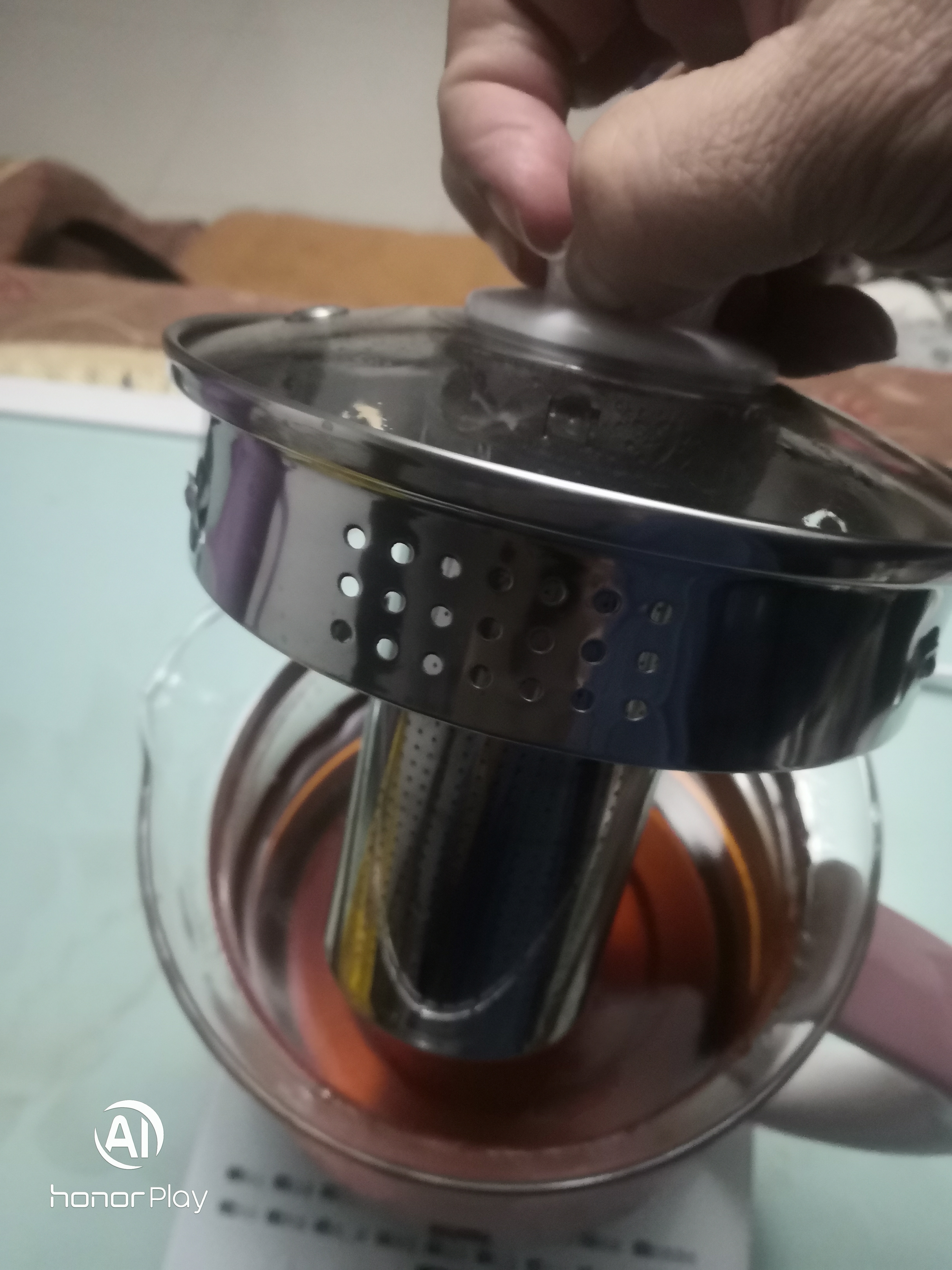 容声养生壶煮茶器煮茶壶电热水壶迷你玻璃花茶壶牛奶多段恒温保温电水壶烧水壶1.8L大容量煮茶茶壶 粉白触控款带蛋架+滤网 1.8L 实拍图