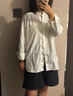 无印良品（MUJI）女式 水洗 平纹 短裤女夏 裤子 休闲短裤 多巴胺纯棉全棉BEC27A3S 黑色 S 155/62A 实拍图