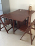 誉派折叠餐桌椅组合实木餐台小户型家用可伸缩现代简约隐形餐桌可折叠 胡桃色（泰国进口橡胶木） 1桌4椅(1.3m常规款) 实拍图