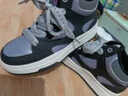 DAPHNE达芙妮板鞋女aj运动休闲高帮厚底老爹鞋新款女鞋春秋款学生百搭 黑紫色/加绒4022404285  36 (230mm) 标准码 实拍图