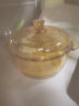 青苹果家用加厚玻璃碗带盖大号茶色碗泡面汤碗沙拉碗微波炉加热 琥珀色玻璃煲1升 实拍图