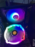 Thermaltake（Tt）暗月 12cm 炫彩 机箱风扇（炫彩灯效/减震设计/黑框白叶/大4pin接口） 实拍图