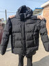 雅鹿羽绒服男士短款爸爸装冬季加厚保暖外套休闲时尚中老年人防寒衣服 黑色 90白鸭绒+可脱卸连帽 L (175) 推荐体重110-130斤 实拍图