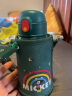 迪士尼儿童保温杯盖8094吸管盖水壶防漏XBX600水杯盖子通用吸嘴盖配件 墨绿色吸管盖 红按钮 8094 晒单实拍图