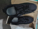 九寸阳光男鞋2025春季新款厨房防水防滑板鞋男士休闲皮鞋纯黑色工作鞋 黑色42码 实拍图