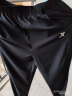 特步（XTEP）儿童童装男女童大童百搭舒适休闲梭织长裤 纯正黑 130cm 晒单实拍图
