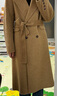 范思蓝恩钻石立裁系列 100%羊毛复古翻领双排扣大衣女秋冬高级感毛呢外套 混黄驼 S 实拍图