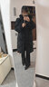 雅鹿羽绒服女长款冬季新款服女中长款连帽冬装外套新年红FY 黑色 M 160 实拍图