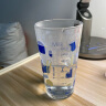 帕莎帕琦（Pasabahce）玻璃杯进口钢化耐热带盖吸管杯儿童牛奶饮料咖啡杯570毫升蓝色 实拍图