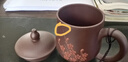 藏壶天下【礼盒装】宜兴紫砂杯全手工刻绘茶杯盖杯男女士办公杯泡茶大杯子 红泥款 515ml 实拍图