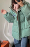 妃莉杋（FeiLiFan）羽绒棉服女2025新款冬季韩版宽松小个子加厚面包服学生棉衣棉袄女 绿色 S 建议80-100斤 实拍图