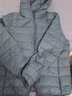 雅鹿轻薄羽绒服女短款连帽秋冬新款90绒轻便外套ap 灰绿色 175/XXL 实拍图