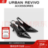 URBAN REVIVO2024春季新款女士轻熟风尖头小猫跟单鞋UAWS40079 黑色 37 晒单实拍图
