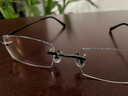 菲尔渡边钻石切边无框眼镜男士高度可配超轻钛架近视配成品高度数福音Q7 钛架+万新1.67非球面套餐 实拍图