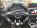 奥迈尔马自达真皮手缝方向盘套昂克赛拉阿特兹CX-5/CX-4马3马6汽车把套 黑皮黑线 实拍图