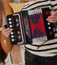 NEW CLASSIC TOYS儿童手风琴初学乐器玩具 早教音乐启蒙玩具可弹奏男女孩生日礼物 黑色 7键2贝斯【3岁以上】 实拍图