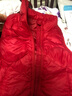鸭鸭（YAYA）儿童羽绒马甲女童背心男童秋冬季童装轻薄上衣宝宝纯色外套WJ 红色 150 实拍图