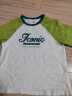 左西男童T恤2024夏款儿童美式复古拼接短袖纯棉宽松上衣 浅绿色 130  晒单实拍图