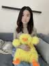 紫彤可爱炸毛墩墩鸭玩偶猫咪抱枕沙发客厅靠枕睡觉夹腿网红女生日礼物 炸毛白鸭 40厘米 实拍图